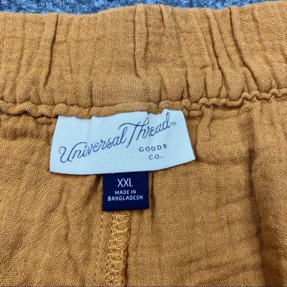 Universal Thread Linen cotton wide elastic waist shorts xxl - Picture 4 of 7